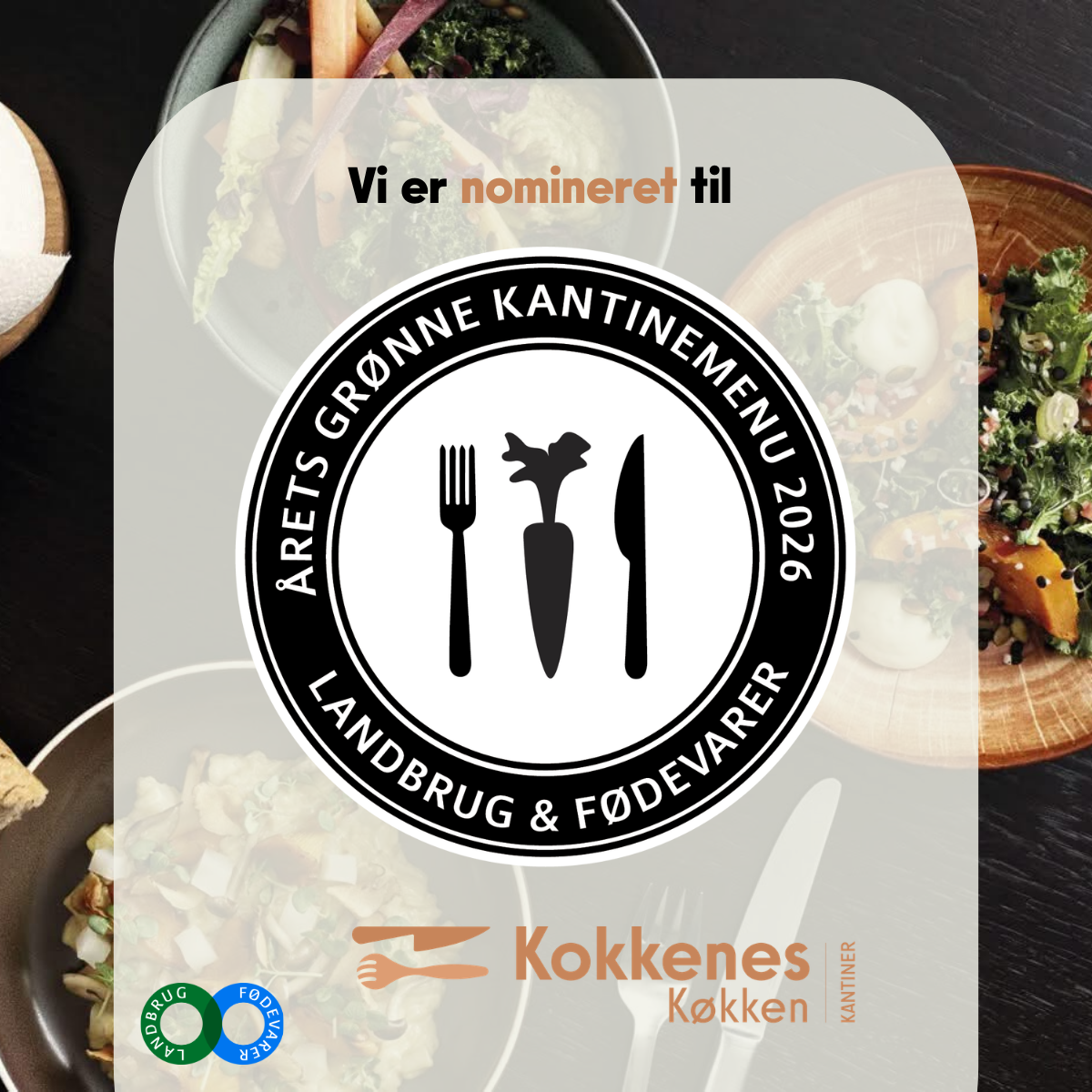 Kokkenes Køkken nomineret til Årets Grønne Kantinemenu 2026